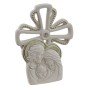 Bomboniera Croce Sacra Famiglia in materiale di qualità per eventi religiosi, codice 1255273. Disponibile nei colori bianco e oro - Bomboniere Cupido Trapani.