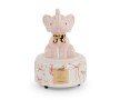 Elefantino Bomboniera Carillon Rosa H.12cm con scatola e musica "Twinkle Twinkle", ideale per Baby Shower 2026.