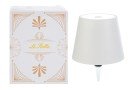 Lampada Touch Bianca LED/USB per Bottiglia Bomboniera d.11×h.14 cm con Color Box 58073, ideale per Matrimonio originale.