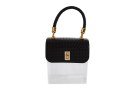 Scatola Borsa Plexy Nero Bomboniera 16×10×18 cm 58226, ideale per Matrimonio black & white.
