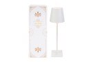 Lampada da Tavolo Bianca Touch LED/USB Bomboniera 10×h.36 cm con Color Box 58233, ideale per Matrimonio minimal.
