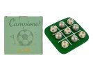 Gioco Tris Pallone Resina Bomboniera 13,5×13,5×h.4 cm con Color Box 58240, ideale per Comunione sportiva.