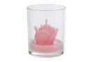 Bicchiere Candela Pink Bomboniera d.6×h.7,5 cm con Shopper 13691 58293, ideale per Matrimonio shabby.