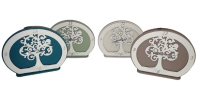 Bomboniera Orologio da Tavolo Albero della Vita CREACR6036, colori assortiti (ottanio, verde salvia, crema e tortora). Ideale per tutte le cerimonie - Bomboniere Cupido Trapani.