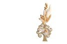 Icona Profumatore Bomboniera Albero Vita Bimba Comunione 11.5cm glitter oro Box Fazzolettino Bianco, ideale per Prima Comunione femminile religiosa.